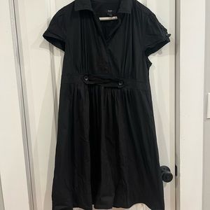 Alfani 10P Black Collared Dress
